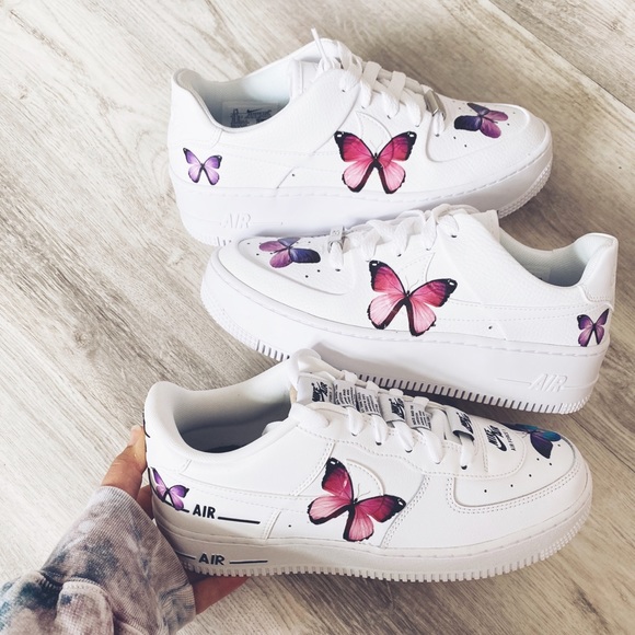 Nike Air Force low sage custom butterfly 🦋 - Picture 3 of 7